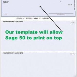 Our Quickbook Check template allows you to use QB checks with Sage 50 Software